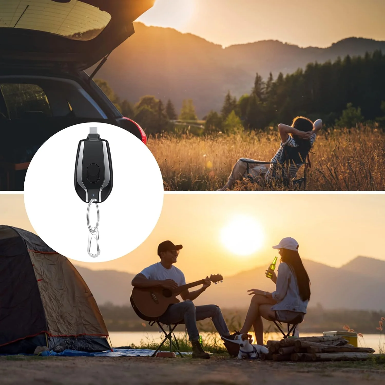 🔑⚡ Mini Keychain Power Bank 1500mAh 🔋 | Pocket-Friendly Fast Charger 📱 | Type-C & iOS Ready ✨ - Image 2