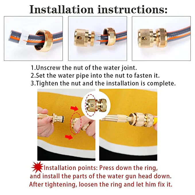 Heavy-Duty Brass Water Spray Nozzle Attachment - Image 2