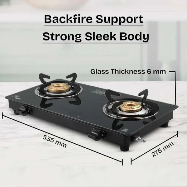 Burner Manual Compact With Toughened Glass Gas - Image 4