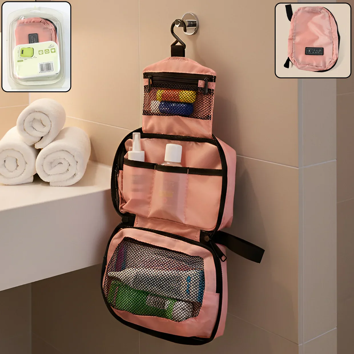 Premium Hanging Toiletry Organizer Travel Bag