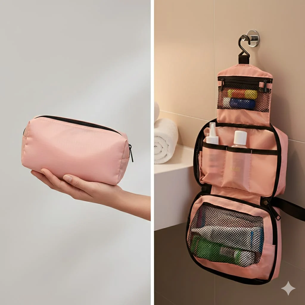 Premium Hanging Toiletry Organizer Travel Bag - Image 3