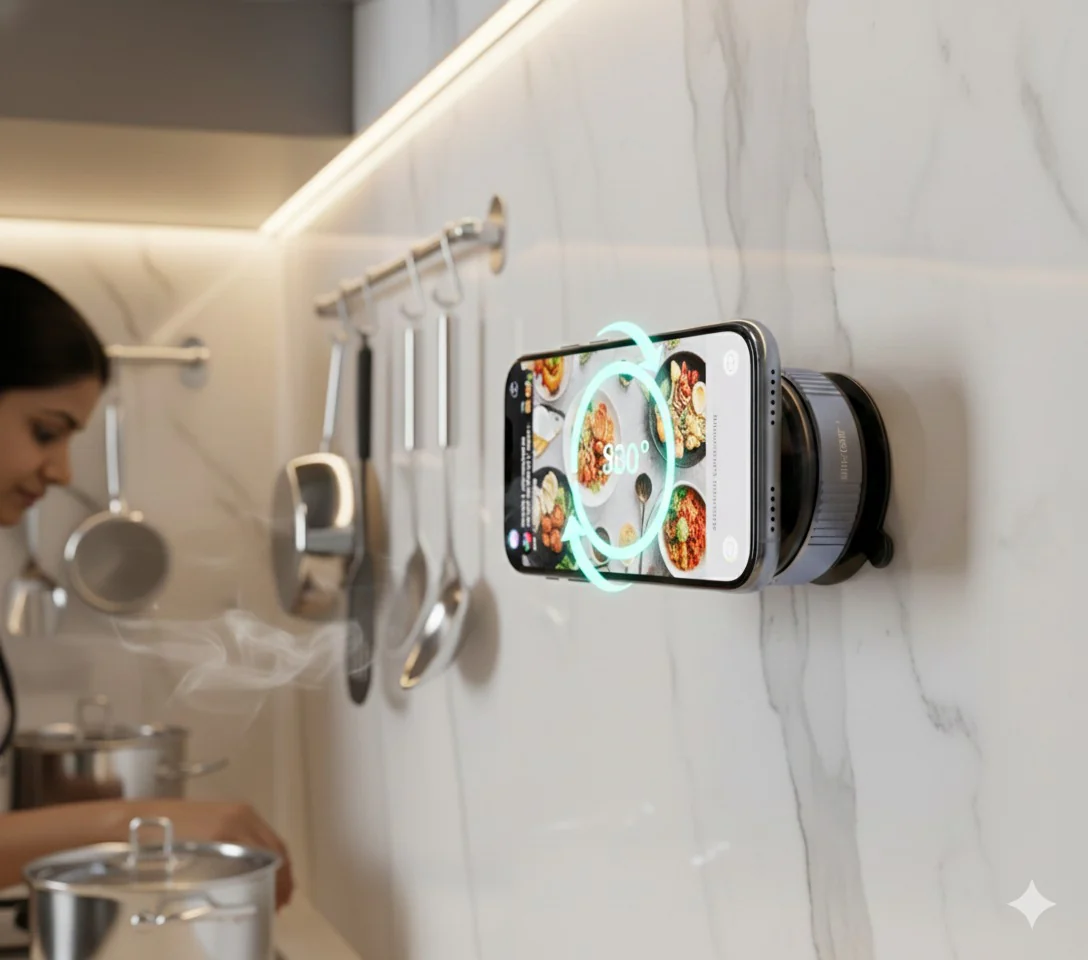 360° Magnetic Vacuum Suction Phone Mount with Strong Grip - Image 5