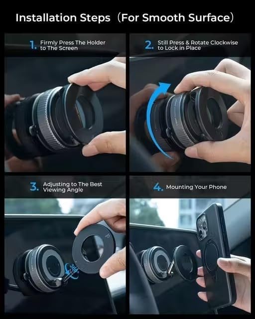360° Magnetic Vacuum Suction Phone Mount with Strong Grip - Image 7